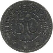 50 Pfennig - Hohenwestedt, Germany,  reverse image