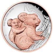 8 Dollars In the name of Elizabeth II; 6th Portrait - Koala - Proof, Australia, 2023 reverse image