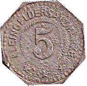 5 Pfennig - Frankenhausen, Germany,  reverse image