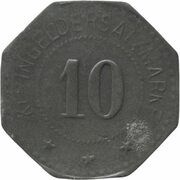 10 Pfennig - Frankenhausen, Germany,  reverse image