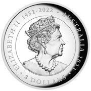 8 Dollars In the name of Elizabeth II; 6th Portrait - Australian Silver Swan obverse image