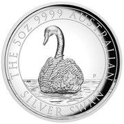 8 Dollars In the name of Elizabeth II; 6th Portrait - Australian Silver Swan, Australia, 2023 reverse image
