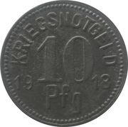 10 Pfennig - Königsee in Thüringen, Germany, 1918 reverse image