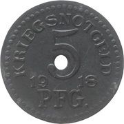 5 Pfennig - Rudolstadt, Germany, 1918 reverse image