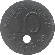 10 Pfennig - Rudolstadt, Germany, 1918 reverse image