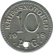 10 Pfennig - Rudolstadt, Germany, 1918 reverse image