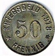 50 pfennig - Ober-Glogau, Germany, 1918 reverse image
