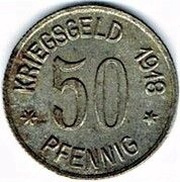 50 pfennig - Ober-Glogau, Germany, 1918 reverse image