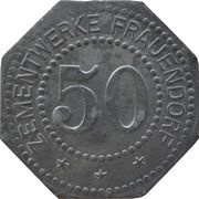 50 Pfennig - Frauendorf Zementwerke obverse image