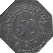50 Pfennig - Frauendorf Zementwerke, Germany,  reverse image