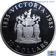 10 Dollars - Elizabeth II 3rd Portrait - Victoria, Australia, 1985 reverse image