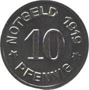 10 Pfennig - Greiffenberg, Germany, 1919 reverse image
