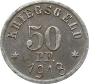 50 Pfennig - Grünberg, Germany, 1918 reverse image