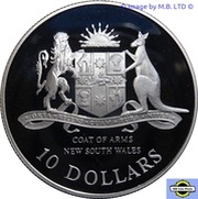 10 Dollars - Elizabeth II 3rd Portrait - New South Wales, Australia, 1987 reverse image
