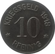 10 Pfennig - Lauban, Germany, 1918 reverse image