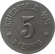 5 Pfennig - Leobschütz, Germany, 1918 reverse image