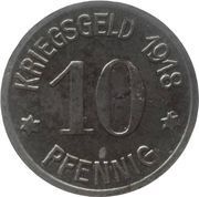 10 Pfennig - Leobschütz, Germany, 1918 reverse image