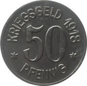 50 Pfennig - Leobschütz, Germany, 1918 reverse image