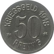 50 Pfennig - Loslau, Germany, 1918 reverse image