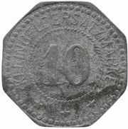 10 Pfennig - Mölke Gewerkschaft Consolidirte Wenceslaus Grube, Germany,  reverse image