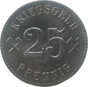 25 Pfennig - Neurode, Germany, 1918 reverse image