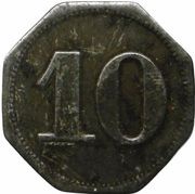 10 Pfennig - Neusalz a. Oder Gruschwitz Textilwerke Akt. Ges., Germany,  reverse image