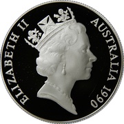 10 Dollars - Elizabeth II 3rd Portrait - White Cockatoo - Silver Proof obverse image