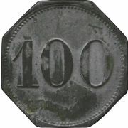 100 Pfennig - Neusalz a. Oder Gruschwitz Textilwerke Akt. Ges., Germany,  reverse image