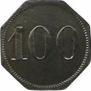 100 Pfennig - Neusalz a. Oder Gruschwitz Textilwerke Akt. Ges., Germany,  reverse image