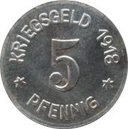 5 Pfennig - Oels Kaufmännischer Verein, Germany, 1918 reverse image