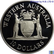 10 Dollars - Elizabeth II 3rd Portrait - Western Australia, Australia, 1990 reverse image