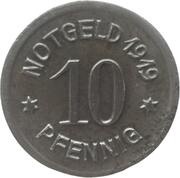 10 Pfennig - Ratibor, Germany, 1919 reverse image
