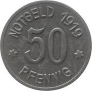 50 Pfennig - Ratibor, Germany, 1919 reverse image