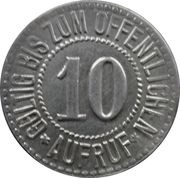 10 Pfennig - Seitenberg, Grafschaft Glatz, Germany, 1919 reverse image