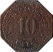 10 Pfennig - Wohlau, Germany, 1918 reverse image