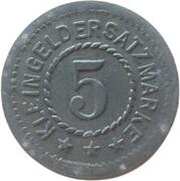 5 Pfennig - Ziegenhals, Germany,  reverse image