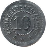 10 Pfennig - Ziegenhals, Germany,  reverse image