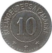 10 Pfennig - Ziegenhals, Germany, 1918 reverse image