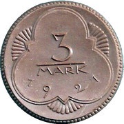 3 Mark - Altenburg, Germany, 1921 reverse image