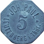 5 Pfennig - Leutenberg Joh. Paul obverse image