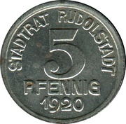 5 Pfennig - Rudolstadt Charlotte v. Schiller obverse image