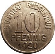 10 Pfennig - Rudolstadt Charlotte v. Schiller obverse image