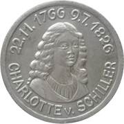 ½ Mark - Rudolstadt Charlotte v. Schiller, Germany, 1920 reverse image