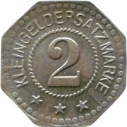2 Pfennig - Ruhla Thiel and Schuchardt, Germany,  reverse image