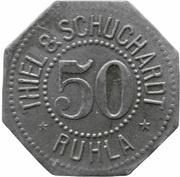 50 Pfennig - Ruhla Thiel and Schuchardt obverse image