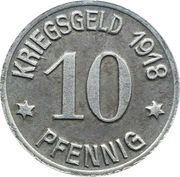 10 Pfennig - Ober-Glogau, Germany, 1918 reverse image