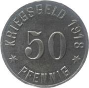 50 Pfennig - Ober-Glogau, Germany, 1918 reverse image