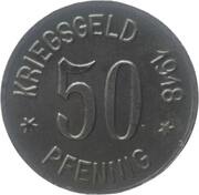 50 Pfennig - Ober-Glogau, Germany, 1918 reverse image