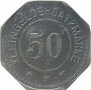 50 Pfennig - Zaborze, Germany, 1917 reverse image