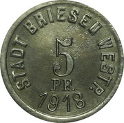 5 Pfennig - Briesen, Germany, 1918 reverse image